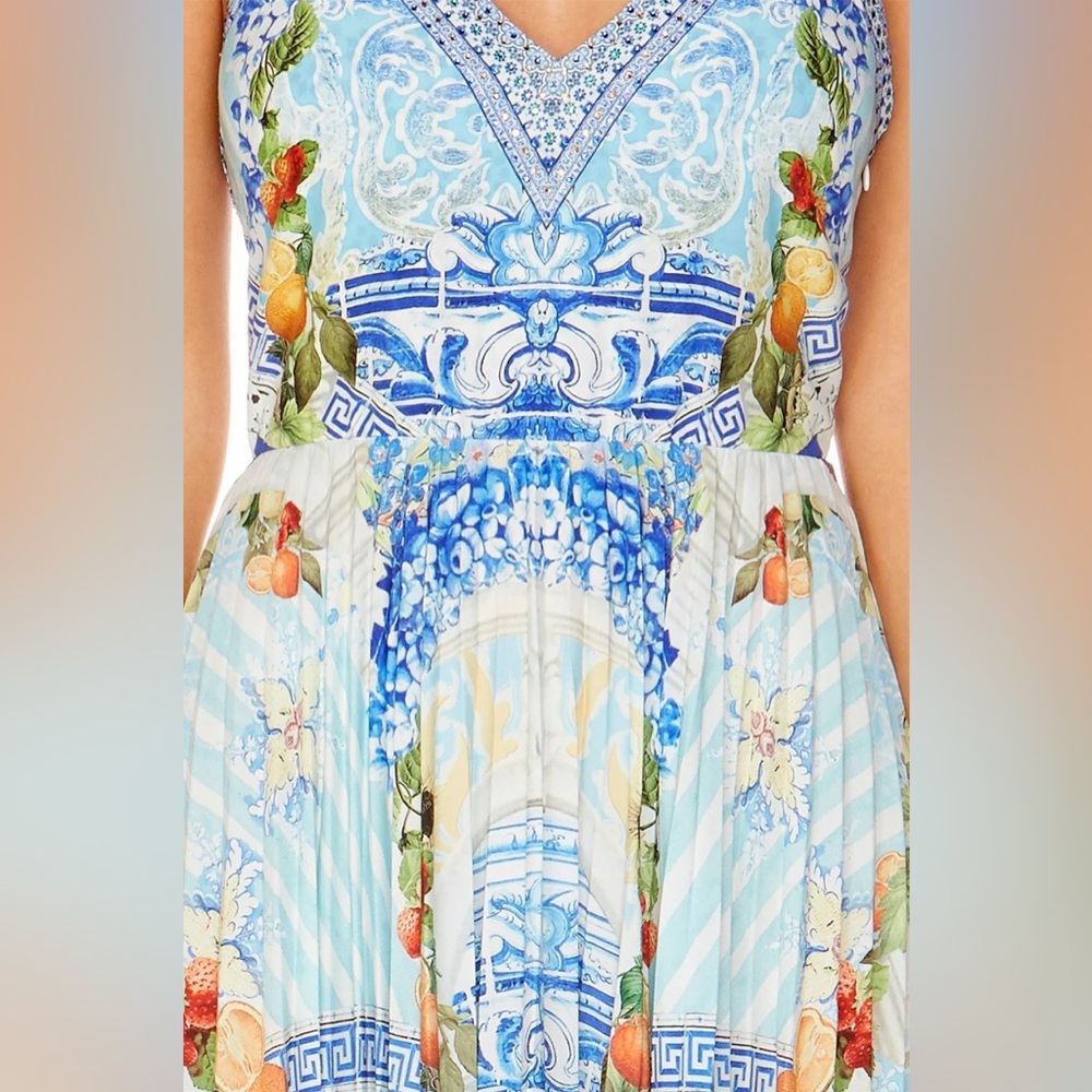 Camilla pleated slip dress open back - Picture 10 of 10